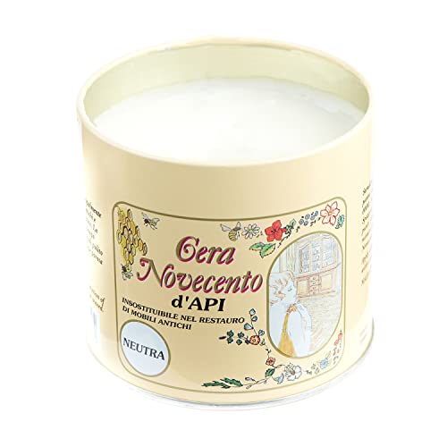 CERA NOVECENTO Cera d'Api, Neutra, 500 ml Cera in pasta universale per mobili in legno ma anche pietra, marmo,metallo, cuoio.