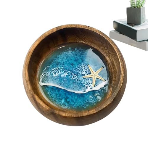 Ciotola decorativa a tema mare, decorazione fatta a mano, per riporre chiavi, oggetti artistici a tema mare, per casa, spiaggia, matrimoni