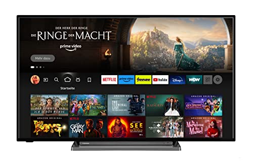 Toshiba Smart Fire TV 65" Ultra HD 65UF3D63DA, TV 4K 65 Pollici con Alexa Integrata, Televisore LED Compatibile con Alexa, DVB-T2, Tecnologia LED, Dolby Vision HDR10, HDMI 2.1, Dolby Atmos