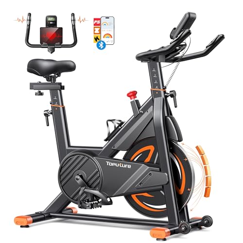 2026 Toputure Cyclette da Casa con App, Cyclette per Casa con Resistenza Magnetica 0-100%, Volano da 15 kg, Schermo LCD e Sensore di Frequenza Cardiaca, Supporta fino a 160 kg