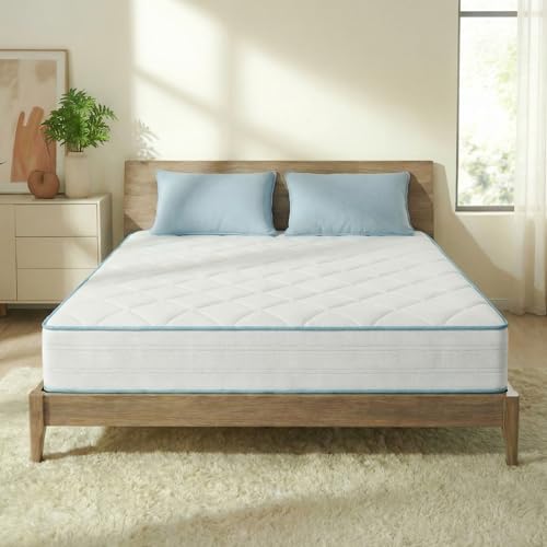 Sleephome Materasso Matrimoniale 160x190 h 20 cm Molle Insacchettate e Memory Lite Vaniglia - Ortopedico, Sostegno Dinamico, Stabilit&agrave; di Coppia - Made in Italy