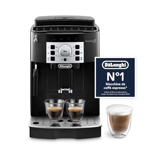 De'Longhi Magnifica S ECAM22.110.B Macchina da Caff&egrave; Automatica per Espresso e Cappuccino, Caff&egrave; in Grani o in Polvere, 1450 W, Nero