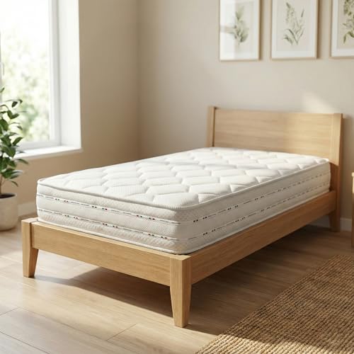 Materasso in Memory Foam, Altezza 24 cm Reali,Rivestimento in Aloe Vera Antibatterico, Spedito Sottovuoto Arrotolato, 100% Made in Italy (80 x 190 Cm Singolo)