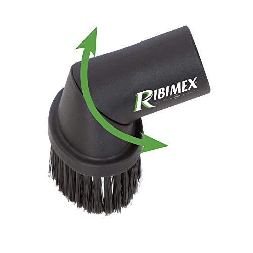 Ribimex Spazzola Orientabile per la Pulizia delle Stufe a Pellet, con Setole in Nylon Robuste, Perfetta per una Pulizia Profonda e Accurata - PRCEN000/SPL