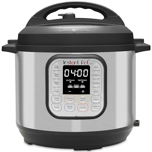 Instant Pot Duo 7-in-1 Pentola a Pressione / Vaporiera / Scaldavivande in Acciaio Inossidabile Spazzolato, Adatta a Cucinare Riso, Zuppa, Verdura e Yogurt a Cottura Lenta, 5,7L