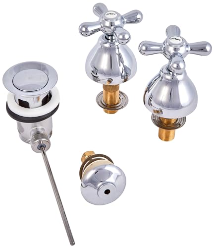 Paini - LIBERTY 306 Rubinetto Batteria Bidet lavabo 3 fori con maniglie a Croce, Bagno, Cromato, Design Liberty, interamente prodotto e lavorato in Italia