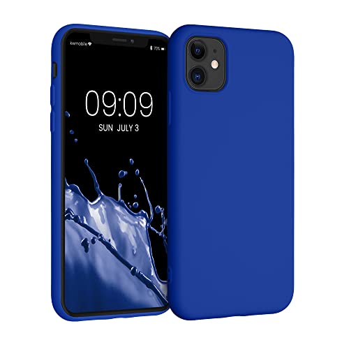 kwmobile Custodia Compatibile con Apple iPhone 11 Cover - Back Case per Smartphone in Silicone TPU - Protezione Gommata - blu baltico