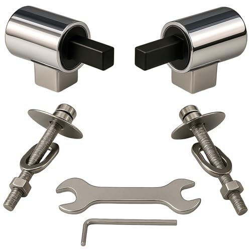 HYDRO HOME Cerniere tavoletta WC fisse con fissaggio dall'alto, chiusura soft close, cerniere copriwater termoindurente, compatibili con molti modelli, ricambi tavoletta WC, Made in Italy