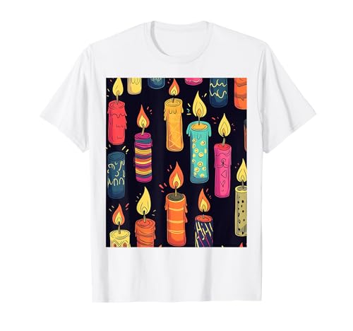 Candele Colorate Uniche Artistiche Estetiche Maglietta