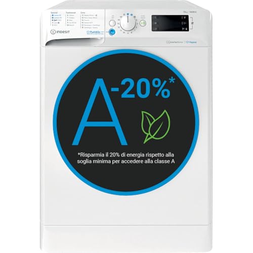 INDESIT BWE 101498X WKV IT - Lavatrice 10 kg con Carica Frontale, 14 Programmi, Centrifuga 1400 Giri, Ciclo Rapido e Partenza Ritardata, Elettrodomestici per la Casa - Classe A, 59,5Lx85Hx60,5P