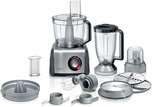 Bosch MultiTalent 8 Robot da Cucina Multifunzione Compatto - Oltre 50 Funzioni, 1250 W, Ciotola 3.9 L, Accessori per Tagliare, Macinare, Impastare, Grattugiare e Montare, Spremiagrumi e Frusta
