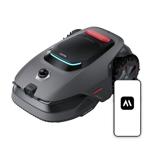 MOVA LiDAX Ultra 1200 Robot Tagliaerba Senza Filo Perimetrale, Consigliato 1200 m&sup2;, Mappatura Automatica senza RTK con LiDAR 3D 360&deg; e Visione IA, Taglio Bordi 5 cm, Percorso a U Efficace