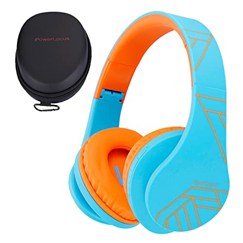 Cuffie Bluetooth per Bambini, PowerLocus P2 Cuffie Wireless Over-Ear, Cuffie Bluetooth 5.0 Pieghevoli, limite di volume di 85 dB, con Microfono, Micro SD, Cuffie Wireless e cablato,Custodia da viaggio