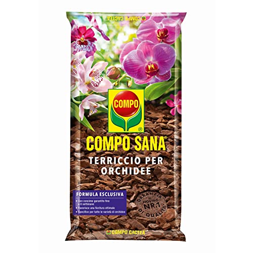 COMPO SANA Terriccio per Orchidee, Per una Fioritura Ottimale di Tutte le Variet&agrave; di Orchidee, Sacco 2,5 L