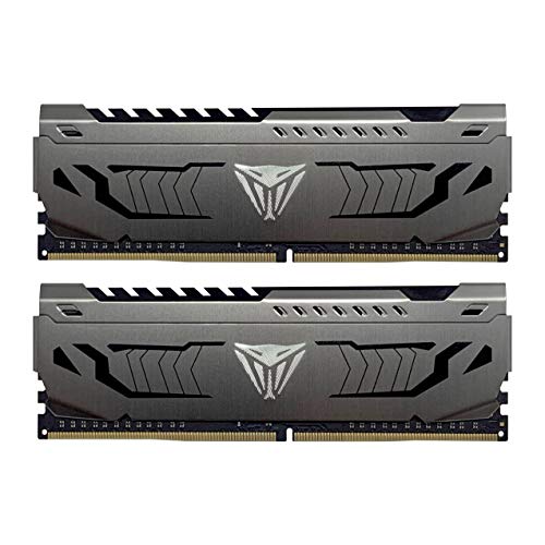 Patriot Viper Steel RAM DDR4 3200 Mhz 32GB (2x16GB) C16 Kit di Memoria Gaming XMP 2.0 Grigio