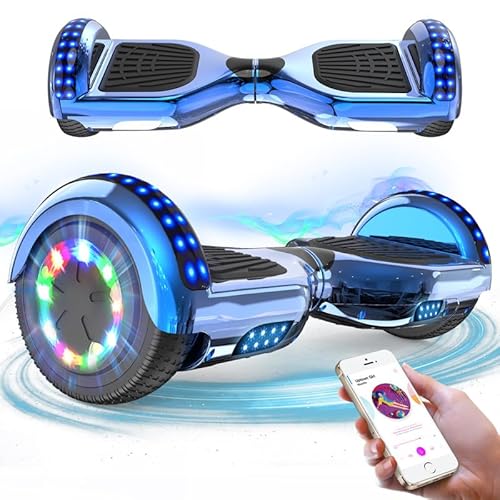 RCB Hoverboard 6.5 inch Auto-bilanciato Hover Board con Colorato luci sulle Ruote e Bluetooth, Il miglior Regalo per Bambini e Adolescente