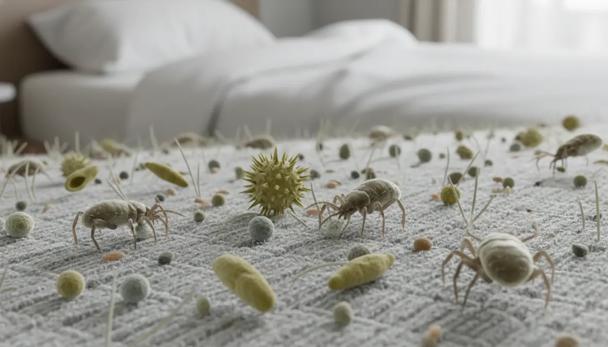 Acari domestici e pollini su tessuti: principali allergeni domestici in primavera