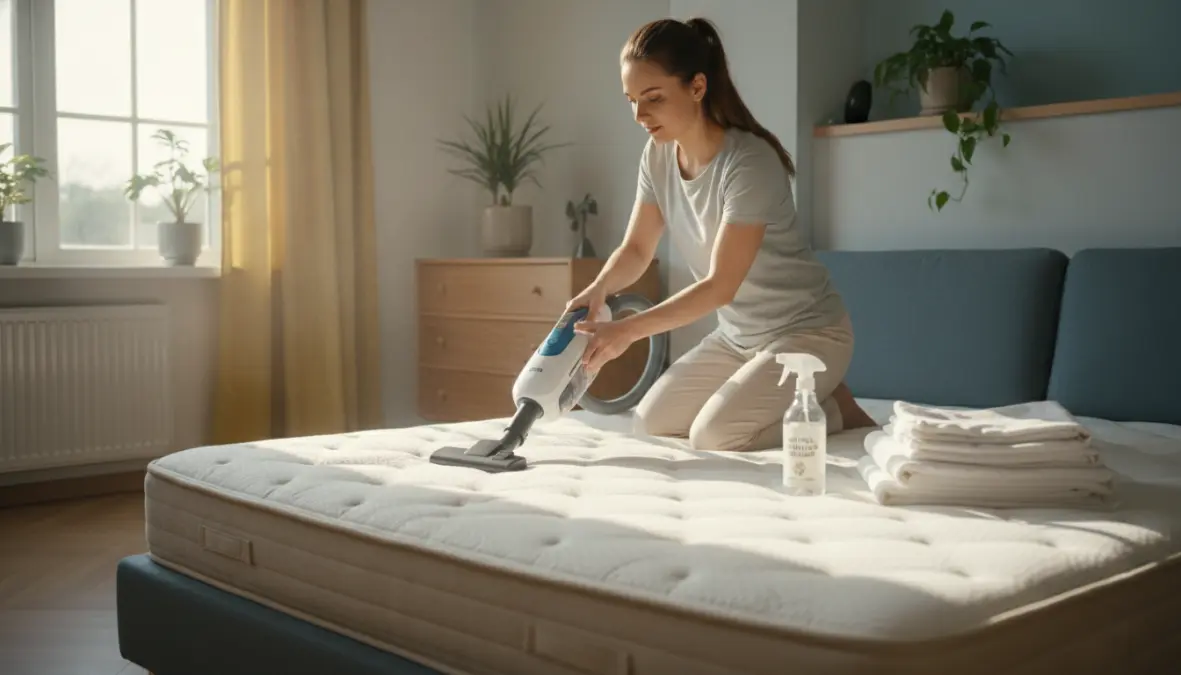 Pulizia anti allergie in camera da letto per ridurre acari della polvere in primavera