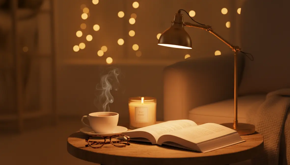 Lampada da lettura regolabile e accessori per creare l'atmosfera perfetta nell'angolo lettura