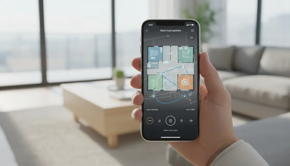App controllo aspirapolvere robot con mappatura intelligente della casa