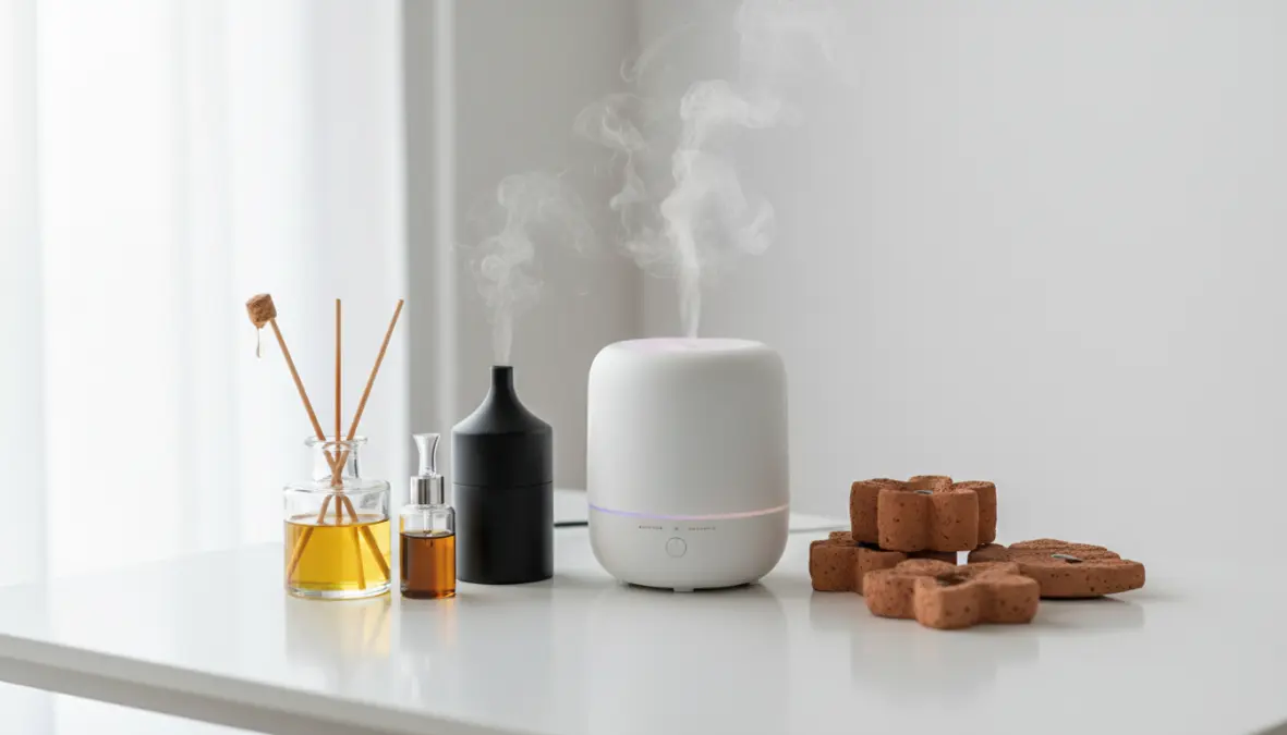 Tipologie diverse di diffusori oli essenziali e diffusori aromi casa