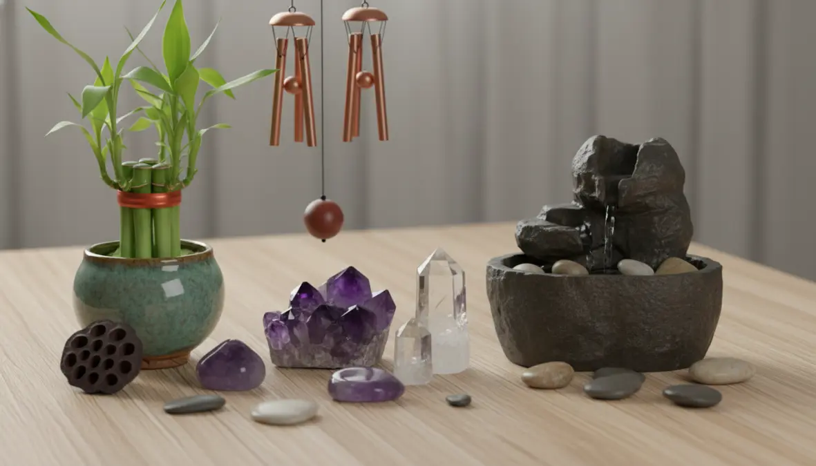 Rimedi feng shui per casa: cristalli, piante, campanelli e elementi naturali per armonizzare gli spazi