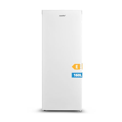 COMFEE' RCU160WH2(E) 160L Congelatore monoporta verticale e 5 Cassetti, 4 Stelle, -24° Gradi, Controllo Della Temperatura, Compressore GMCC di Alta Qualità, Cerniere Della Porta Sostituibili, Bianco