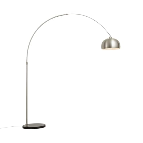 Qazqa Booglamp XXL - Lampada da terra arco Moderno - 1 luce - L 1700 mm - Acciaio - Moderno - Soggiorno