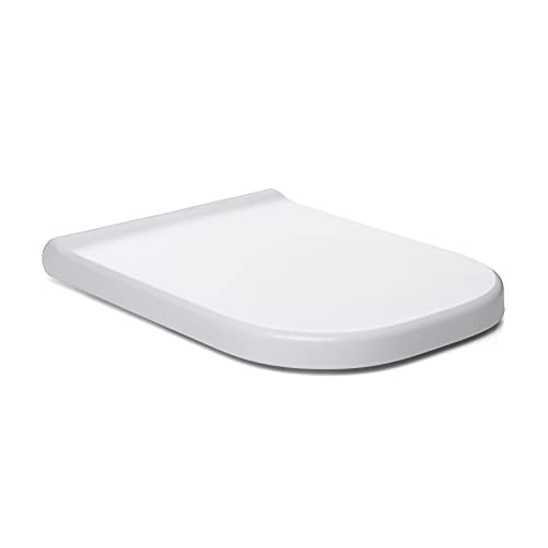 TATAY Tavoletta WC Universale Compatibile Modello The Gap | Chiusura Rallentata | Sgancio Rapido che Consente Pulizia Profonda | Prodotta in Spagna | Forma Quadrata - Modello Optima Square - Bianco
