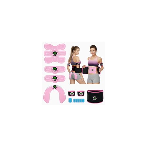 iWarmbase Elettrostimolatore Muscolare - EMS Elettrostimolatore Addominali,6 modalità e 19 intensità, Stimolatore Muscolare Glutei/Addome/Braccia/Gambe