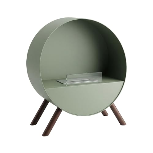 Frankystar Venere - Camino da Pavimento 60x72x30 cm di Design da Interno Piedi in Legno di Pino Salvia