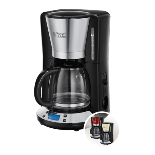 Russell Hobbs Macchina Caff&egrave; Americano, Timer programmabile, Spegnimento automatico, mantenimento in caldo, portafiltro rimovibile, antigoccia, 1.25 L, fino a 10 tazze, 1100 W,Victory 24030-56