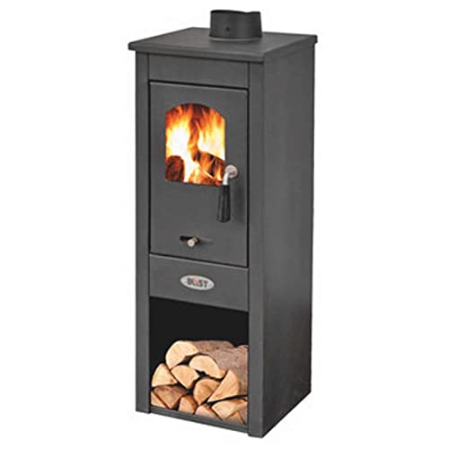 STUFA KARSO ANTRACITE 7KW VOLUME RISCALDABILE 140MC