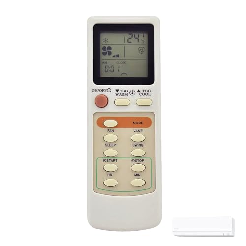 TALENTEC home | telecomando di ricambio compatibile con i condizionatori Mitsubishi, Firstline, Hitachi, Coventry | MSD-09NV, E02448426, AR848 | portata 8m | bianco | 1 pezzo