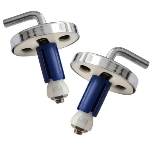 HYDRO HOME Kit 2 Cerniere Sedile WC Tavoletta WC, Regolabili in Acciaio Inox Cromo Lucido per Copriwater Termoindurente, Fissaggio dall&rsquo;Alto, Ricambi Universali, Montaggio Facile, Made in Italy