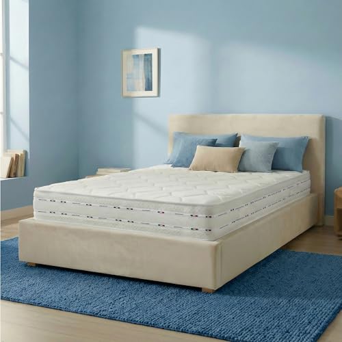 Materassi Russo - Materasso Una Piazza e Mezza 120x190 in Memory Foam e Waterfoam, Alto 20 cm, Ortopedico Semi Rigido, Anallergico e Antiacaro, Tessuto Aloe Vera, Made in Italy