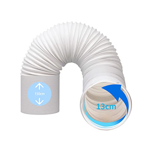 Tubo Climatizzatore Portatile, Tubo Flessibile di Sfiato JVISION da 130mm/150mm Pollici di Diametro con filettatura antioraria(Diametro esterno 13 cm * Lunghezza 1,5 M)