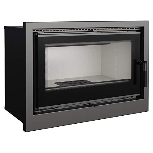 KRATKI inserto camino a legna ventilato ARKE 75, caminetti da incasso 8 kW, termocamino inserti 82 cm, Inserto camino a legna ventilato e canalizzabile, Resa 75%