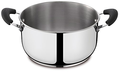Lagostina Gioiosa Casseruola Fonda con 2 Maniglie, Acciaio Inox 18/10, Diametro &Oslash; 22 cm, 4.0 Litri, Pentola Induzione, Gas e Forno fino a 250 &deg;C, Finitura Lucida Esterna e Satinata Interna