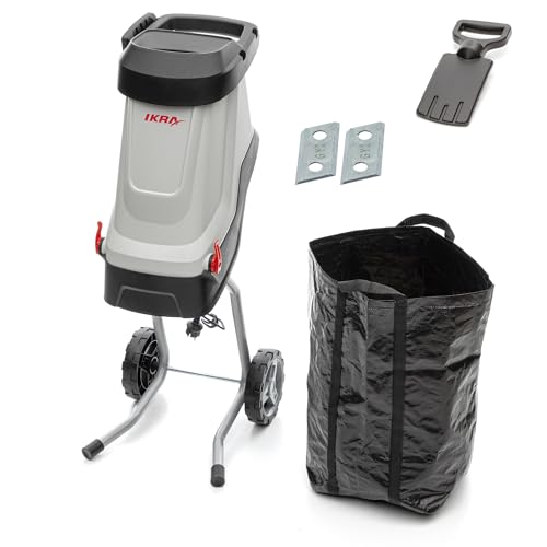 IKRA biotrituratore elettrica IMH 2800, incl. sacco di raccolta da 45 l, 2800 W, incl. 2x lame reversibili di ricambio