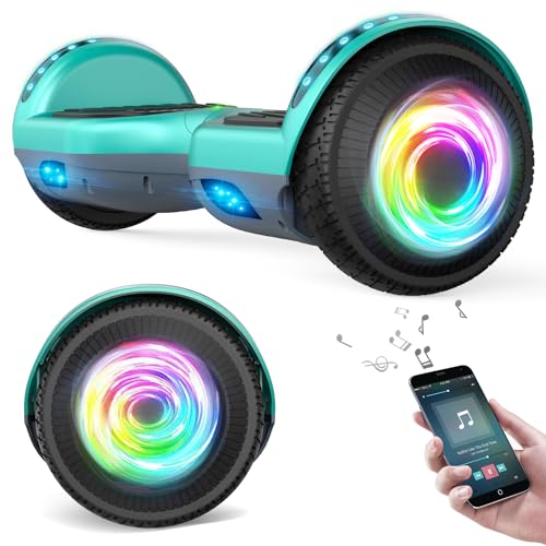SISIGAD Offroad Hoverboard Kinder Adults mit 6,5" Reifen Leistungsstarke gro&szlig;e Batteria Hoverboard Bluetooth-Lautsprechern LED-Licht