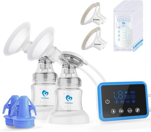 Tiralatte Elettrico,Bellababy Tiralatte con Touchscreen Sensibile, Modalità Multiple e Livelli di Aspirazione, Portatile, Vieni con flangia da 24mm B1