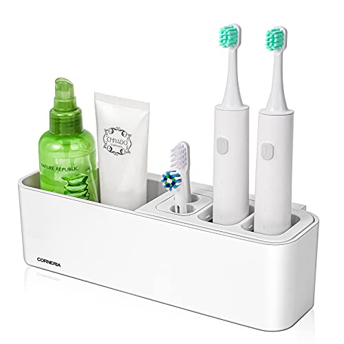 CORNERIA Porta spazzolini per spazzolini elettrici Porta Spazzolino Bagno da Parete - Porta spazzolino da Muro per Il Bagno, Pu&ograve; essere combinato liberamente