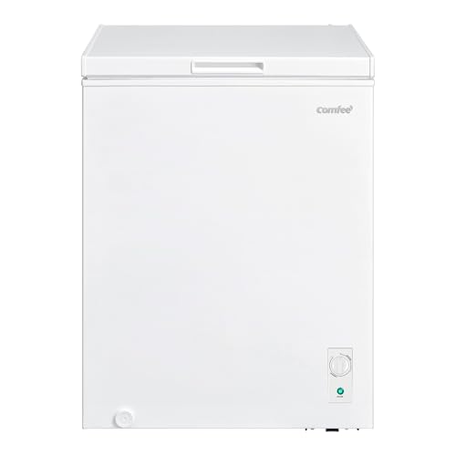 COMFEE' RCC146WH2EU(E) 143L Congelatore a pozzetto indipendente, Conversione tra congelatore e frigorifero, compressore inverter, Adatto per strutture esterne, garage e capanni, Bianco