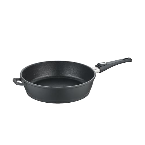 Berndes Vario Click Induction Tegame a un manico 32 cm, Alluminio Pressofuso, nero