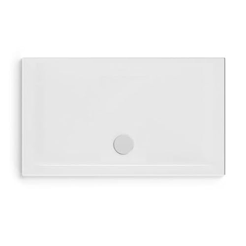 Ceramica Dolomite Piatto doccia rettangolare in ceramica modello squash, ultrasottile h. 4 cm, antiscivolo, 70 x 120 cm