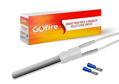 Candela in ceramica di accensione per stufa a pellet compatibile/adattabile EDILKAMIN/PALAZZETTI/Ghisa - FLAMMA (111/78 mm - &Oslash;11,55 mm - 300 W - liscia)