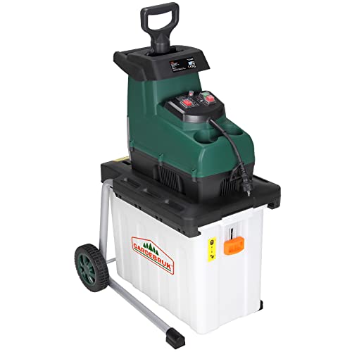 GARDEBRUK&reg; Biotrituratore Elettrico Silenzioso 3100 W Triturare Rami Contenitore 60L Cippatore Tritatutto da Giardino