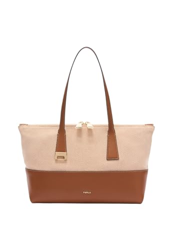 Furla Donna Borsa A Spalla WB01977BX3542 Cotone Marrone Taglia Unica