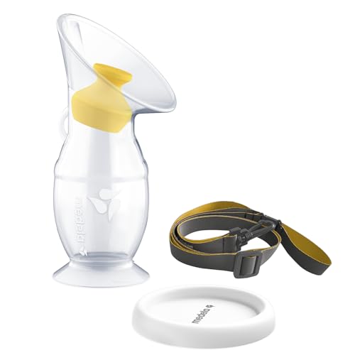 Medela Raccoglitore Latte Materno in Silicone, per Madri che Allattano al Seno, Raccoglilatte con Base a Ventosa e Coperchio per una Conservazione Sicura, per supportare l' Allattamento Quotidiano
